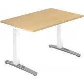 Hjh OFFICE PRO XTRA XB 12 WC - Esdoorn 120x80 Tafelhoogte I In hoogte verstelbaar