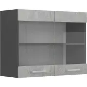 Vicco R-Line Glazen keukenkast – 80 cm Beton