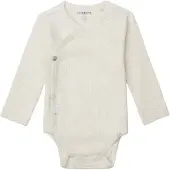 Noppies baby newborn romper Nono van katoen Ecru Jongens Stretchkatoen V-hals - maat 50