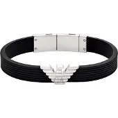 Emporio Armani Armband zwart / zilver