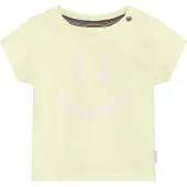 Noppies baby T-shirt lichtgeel Jongens Stretchkatoen Ronde hals Tekst - maat 68