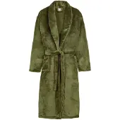 Good Morning Badjas Flanel Fleece Uni - olive green - XL/XXL