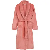 Good Morning Badjas Flanel Fleece Uni - pink - XL/XXL