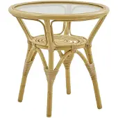 Sika-Design Tony Bijzettafel Outdoor Ø50 Cm Naturel - Bijzettafels en kleine tafels Polyethyleen Natural - SD-E405-NU