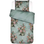 Essenza Dekbedovertrek Tulip Bloom Surf Green Satijn-140 x 200 / 220 cm | 1-Persoons