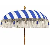 Van der leeden Parasol Bali Blauw/Wit - Ø185cm