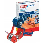 TESA COMFORT - Verpakkingstape Dispenser - Chroom - Handgreep - Veilig