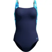 Speedo Print Luna Lustre Swimsuit Blauw UK 40 Vrouw