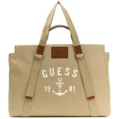 GUESS shopper schoudertas Oslo Tote Coal Logo beige