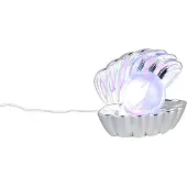 TRIO LED-tafellamp Shelly, chroom / zilver, Woon-/ Eetkamer, Kunststof, Jong wonen, LED tafellamp
