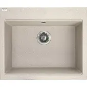 Laveo BADLAND Spoelbak, granietspoelbak, enkele spoelbak, TAU 50x60, beige | Inclusief sifon!