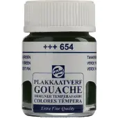 Talens Plakkaatverf Extra Fijn - 16 ml Flacon - Dennengroen 654 - Sterk gepigmenteerde matte lak