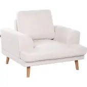 Beliani KILDAL - Fauteuil - Lichtbeige - Polyester