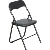 Ebuy24 4 x Mihe klapstoel, met gewatteerde zitting zwart.