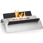 Klarstein Tafelhaard indoor, Draagbare bio-ethanol tafelhaard, Bio-ethanolhaard met 4-6 u brandduur, 2,2kW ethanol-tafelhaard voor binnen, Geurloos & rookvrij tafelvuur indoor, 45x32x15cm