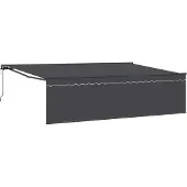 vidaXL Uitschuifbare luifel Antraciet 500 × 300 cm