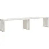 vidaXL Tuinbankje verlengbaar 212,5x40,5x45 cm massief grenenhout wit