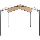 Syfax Prieel 3x3 m staal beige