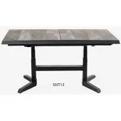 Lesli Living Uittrektafel verstelbaar Castilla Negro 143/183x88x54/74cm