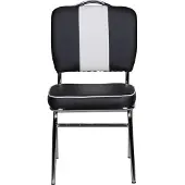 Wohnling Eetkamerstoel American Diner, jaren '50 retrostijl, zwart en wit, model WL1.716