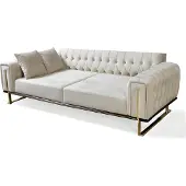 AEA Luxe woonkamer set, moderne meubels: een driezitsbank en een design fauteuil