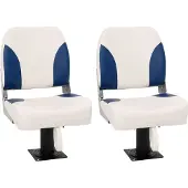 Syfax Bootstoel 2 set inklapbaar 41x36x48 cm blauw en wit