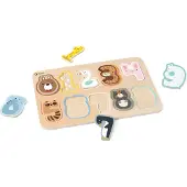 Classic World houten cijfer puzzel educatief speelgoed 10 stukjes.
