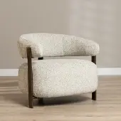 Livin24 Fauteuil Grace chenille taupe