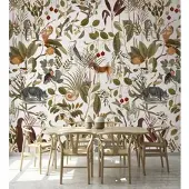 Marburg Fotobehang Smart Art Gallery - Wit - Vintage Groen - Olijf - Bruin - Beige - Rood - 3,40m X 265cm