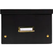 Exacompta 5x Opbergdoos in karton 27x36x19cm Neo Deco, vlak geleverd - Zwart - 62351E