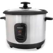 Tomado TRC1001S - Rijstkoker - Inhoud 1 liter - Warmhoudfunctie - 5 porties - Anti aanbaklaag - Rice cooker - Rvs