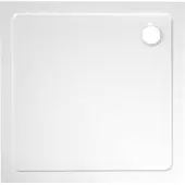 Aqualine Tecmi Kunstmarmeren douchebak, vierkant 70x70cm, wit