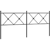 vidaXL Vervangend hoofdbord 180 cm metaal zwart