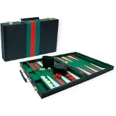 HOT Games Backgammon Koffer Groen (38 cm)