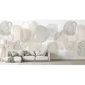 Overig Fotobehang Smart Art Gallery 47380 - Vergrijsd Groen - Beige - Grijs-beige - Mint - 3,40m X 265cm
