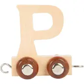 Small Foot , houten letterspeelgoed, treinset, letter P, set van 12 stuks