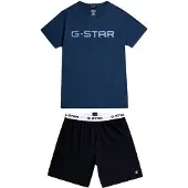 G-Star Pyjama kort donkerblauw / zwart / wit
