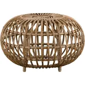 Sika-Design Ottoman Voetenbank Ø65 Cm - Voetenbanken Rotan Antique - FA-65-PA