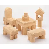 WEPLAY Zachte Houten Bouwblokken 152-delig – EVA Foam Bouwstenen – Veilig & Educatief Constructiespeelgoed voor Kinderen – Duurzaam & Lichtgewicht – Voor Thuis, School & Kinderopvang