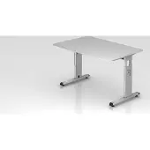 Hammerbacher Matrix VOS Hoogteverstelbaar Bureau Rechthoekig Grijs C-Voet 1,200 (B) x 800 (D) x 850 (H) mm Spaanplaat, Staal