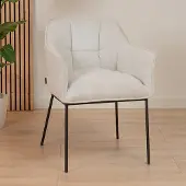 Bronx Scandinavische eetkamerstoel Jens off white