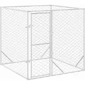 vidaXL Hondenkennel voor buiten 2x2x2 m gegalvaniseerd staal zilver
