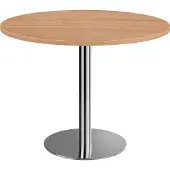 Hjh OFFICE PRO BISTRO F100R C - Systeem conferentietafel Walnoot Chroom Ø 100