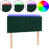 vidaXL Hoofdbord LED 100x5x78/88 cm fluweel donkergroen