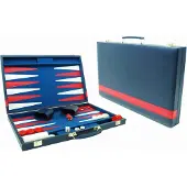 HOT Games Hot sports Backgammon koffer blauw 46x58