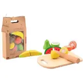 Johntoy Houten Snijfruit - Speelgoed fruit voor speelkeuken - Stimuleert creativiteit