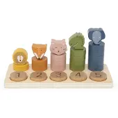 Trixie Houten Telpuzzel 0-5 - Educatieve Puzzel voor Peuters - Leren Tellen en Cijfers Herkennen