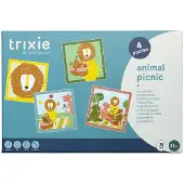Trixie | Puzzeldoos - Dieren Picknick - 4 puzzels