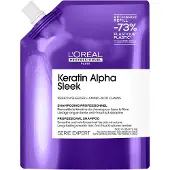 L'Oréal Professionnel Keratin Alpha Sleek Anti-Frizz Verzorgende Shampoo Navulling 500 ml