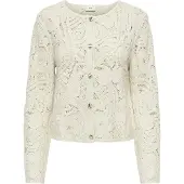 JDY Jacqueline de Yong Vest Jdyzanka L/s Crochet Cardigan Jrs 15372593 Cloud Dancer Dames Maat - XXL